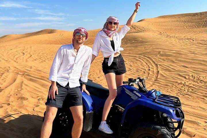Dubai Morning Desert Safari & Quad Bike Adventure — Dune Bashing, Sandboarding & Camel Ride photo 5