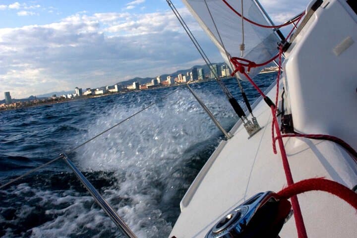 Private Barcelona Sailing with Cava: Port Olímpic J80 Charter photo 4