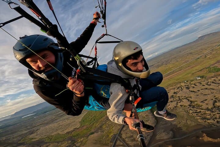 Tandem Paragliding Over Reykjavik Lava Fields — Blue Mountains Tandem Flight photo 4