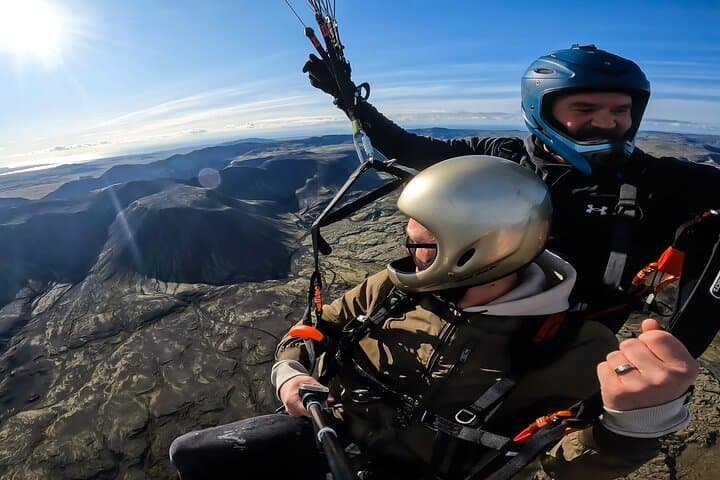 Tandem Paragliding Over Reykjavik Lava Fields — Blue Mountains Tandem Flight photo 3