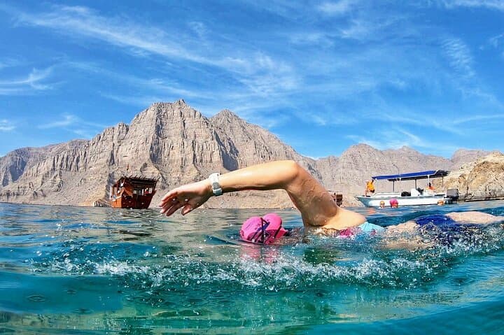Full-Day Dhow Cruise in Musandam Fjords: Dolphins, Snorkel & Telegraph Island