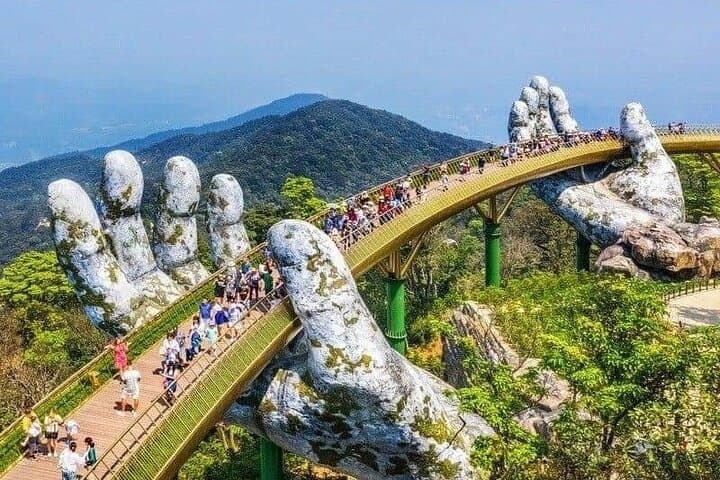 Golden Bridge to Marble Mountains: Private Day Tour from Da Nang