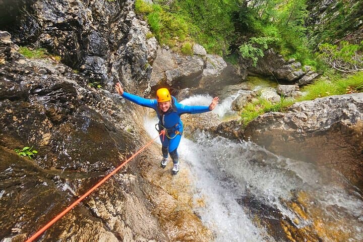 Extreme Canyoning in Predelica Canyon near Bovec, Slovenia — Jumps, Rappels & 30m Waterfall