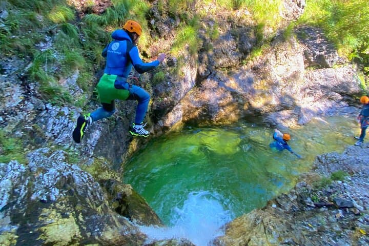 Extreme Canyoning in Predelica Canyon near Bovec, Slovenia — Jumps, Rappels & 30m Waterfall photo 5