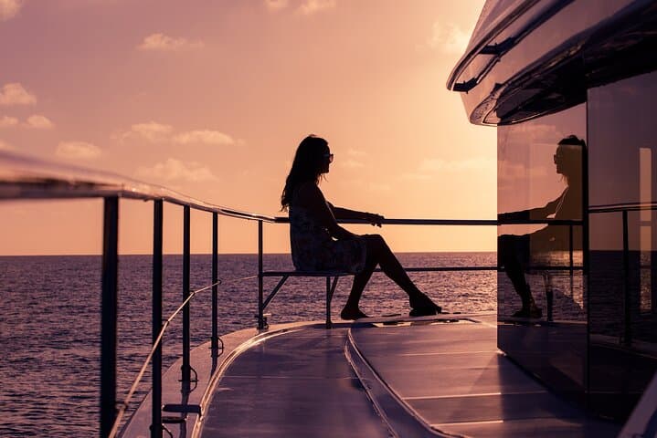 Sunset Catamaran Cruise with Dinner from Mandraki to Kalithea, Rhodes photo 3