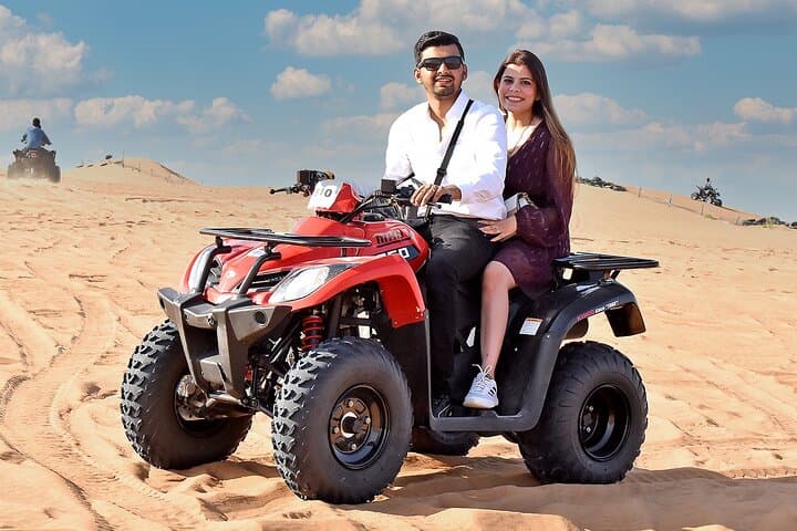 Dubai VIP Desert Safari with Quad Biking, Camel Ride & BBQ Dinner