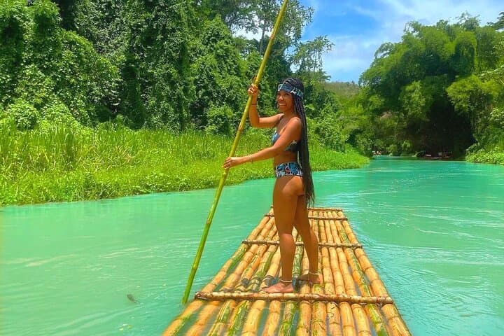 Martha Brae Rafting and Luminous Lagoon Private Half-Day: River Raft, Herb Garden & Night Swim
