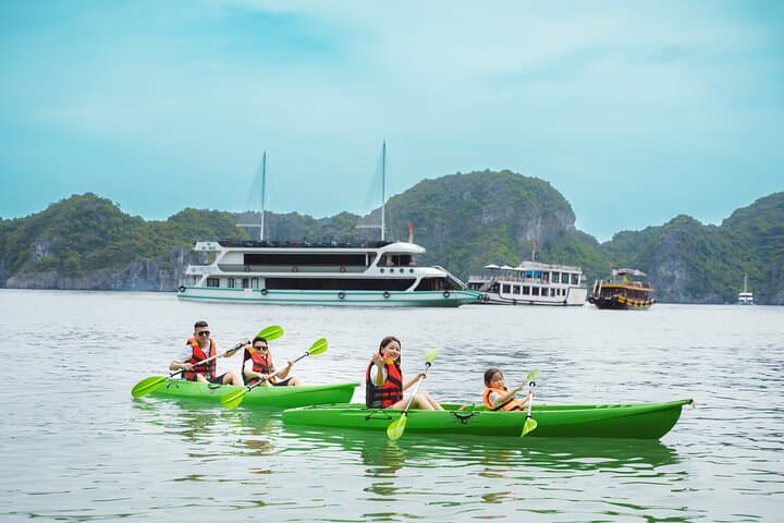 Halong Bay Day Cruise: Kayak, Swim & Sung Sot Cave on a Luxury Carnival Cruise
