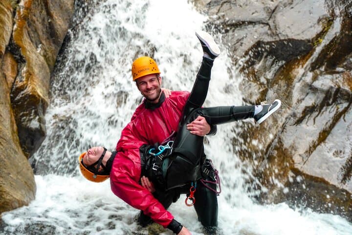 Canyoning Chamana Waterfall: 35m Rappels & Natural Toboggans near Baños photo 1