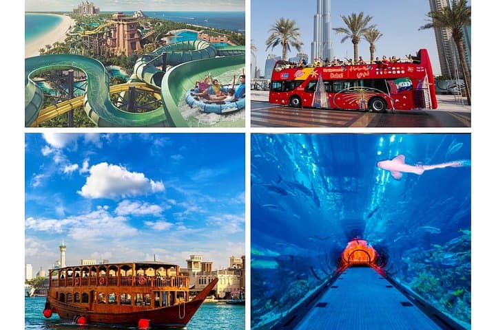 Explore Dubai: 3-Day Hop-On Hop-Off Bus, Al Seef Dhow Cruise & Aquaventure photo 1