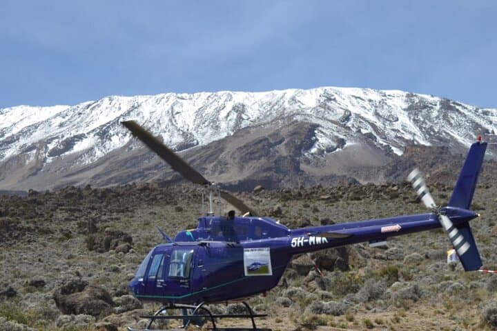 Kilimanjaro Helicopter Tour: Kibo Landing & Aerial Views from Arusha