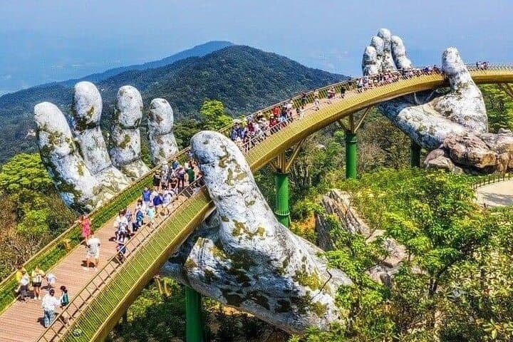 Ba Na Hills Golden Bridge & Marble Mountain: Full-Day Cultural and Cable Car Tour from Da Nang