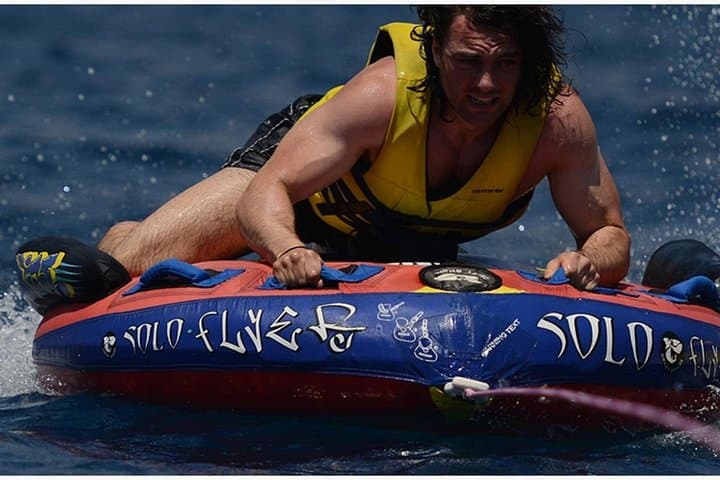 Thrill Waves Tubing at Perivolos Beach Santorini — Aegean Tube Ride photo 3