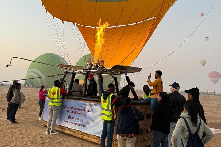 Dubai Sunrise Hot Air Balloon Flight: Float Over Golden Dunes at Dawn photo 6
