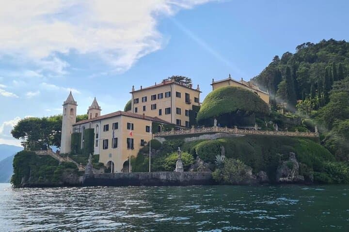 Lake Como Private One-Day Boat Cruise: Villas, Waterfalls & Prosecco