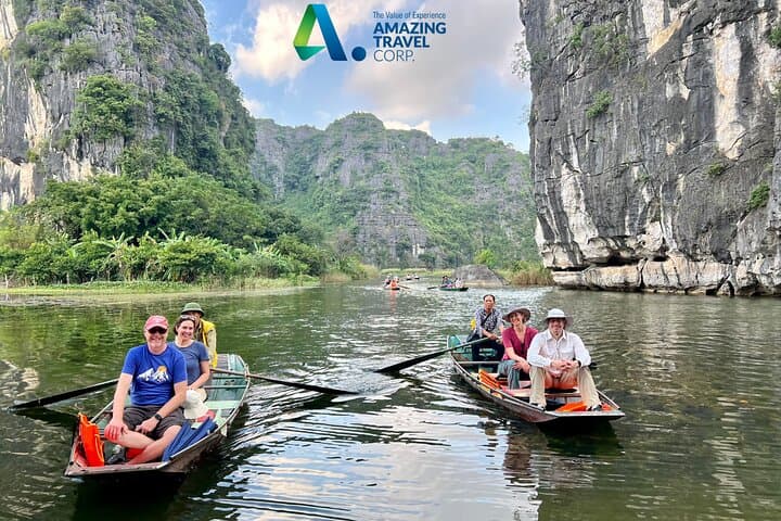 Ninh Binh Full Day Tour — Trang An Boat, Mua Cave Hike & Tam Coc Cycling