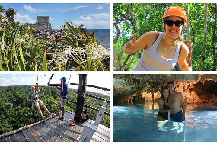 Cancun Jungle Tour: Tulum Ruins, Cenote Snorkel & Zipline Adventure photo 1