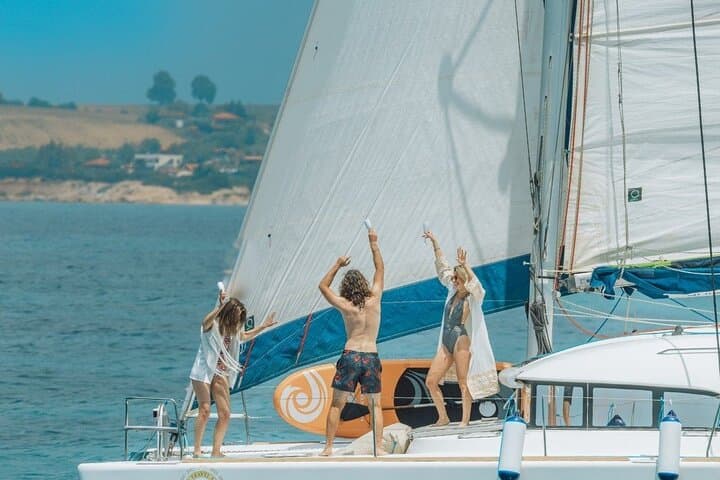 Private Full-Day Catamaran Cruise Along Corfu's Northeastern Coast photo 2