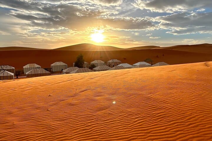 Marrakech to Fes 3-Day Sahara Desert Tour — Camel Trek, Erg Chebbi & Atlas Pass
