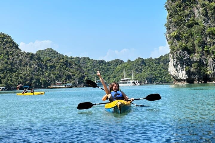Halong Catamaran Luxury Day Cruise to Lan Ha Bay — Kayak, Swim & Sunset from Tuan Chau photo 2