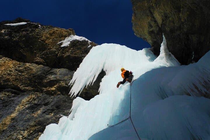 Master the Ice Falls: A Private Ice Climbing Adventure in the Dolomites