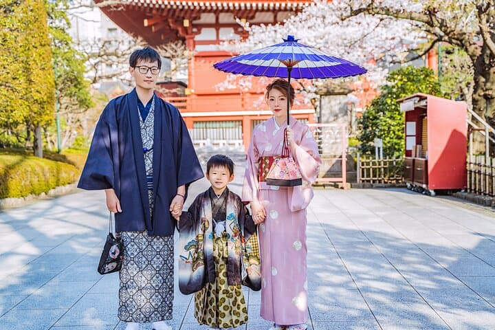 Family Kimono and Temple Photoshoot in Asakusa — Kimono Rental & Photography in Tokyo