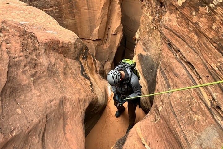 Rappelling Rock Canyon: 110-Foot Canyoneering Adventure Near Zion photo 3