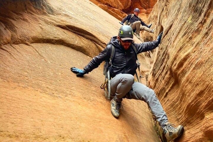 Rappelling Rock Canyon: 110-Foot Canyoneering Adventure Near Zion photo 4