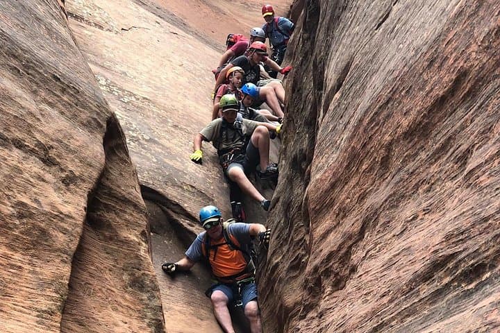 Rappelling Rock Canyon: 110-Foot Canyoneering Adventure Near Zion photo 6