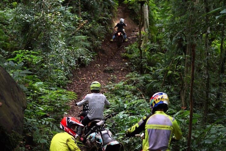 Lombok Off-Road Dirt Biking in Sesaot: Jungle Trails, Waterfall Swims & Blue Lake