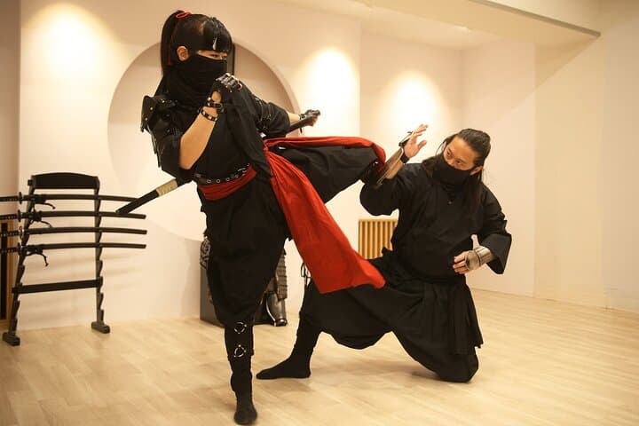 Tokyo Ninja Experience: Learn Shuriken, Sword Skills & Ninja Running with Hotel Pickup