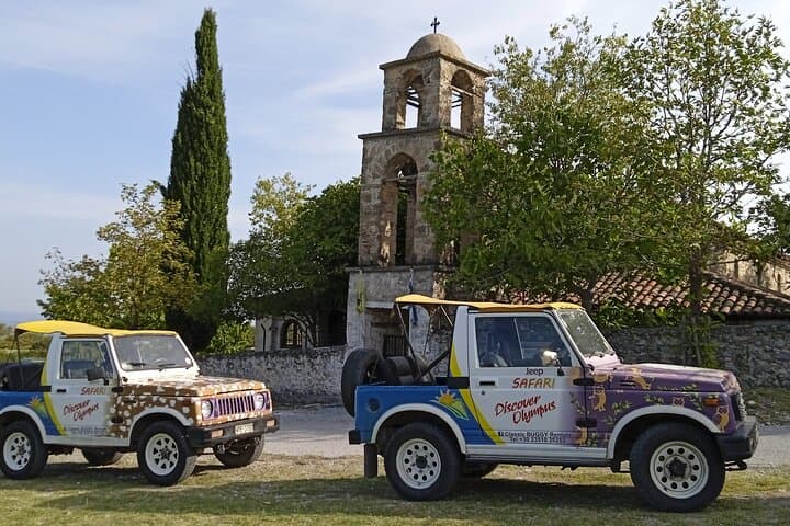Jeep Safari from Paralia to Mount Olympus: Vrondou, Krevatia Refuge & Stone Beach