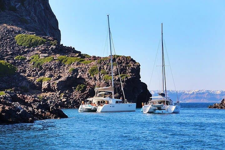 Private Santorini Catamaran Cruise: Caldera, Hot Springs & Red Beach photo 6