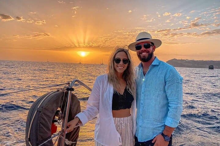 Santorini Catamaran Cruise: Caldera Sails, Hot Springs & Sunset Feast photo 4