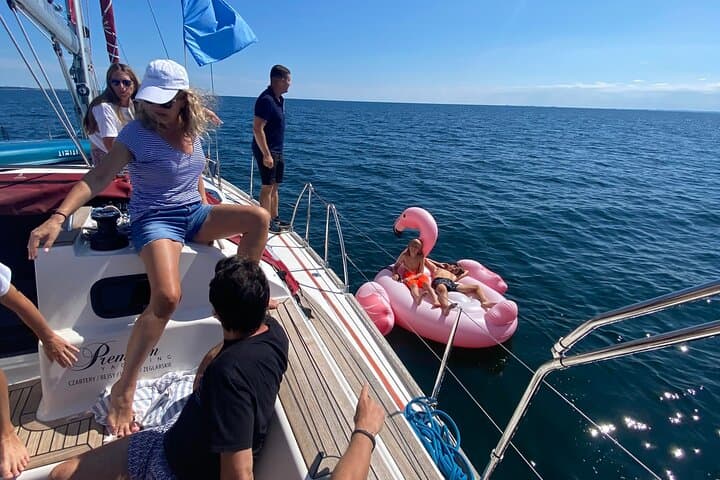 Sopot to Hel: All-Day Yacht Cruise with SUP and Shore Time