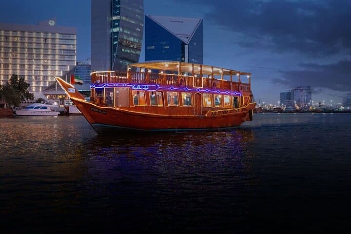 Dubai Creek Dhow Dinner Cruise: Evening Views, Arabic Flavors, and City Lights photo 2