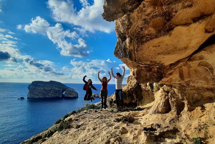 Gozo Unveiled: Coastal Cliffs, Punic Temples and Hidden Bays on a Guided Hike