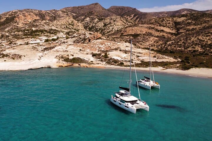 Sailing Milos to Poliegos: Full-Day Catamaran Cruise with BBQ, Snorkel & SUP photo 2