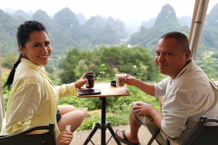 Yangshuo Private Day Tour — Xianggong Hill, Bamboo Rafting & Countryside Cycling