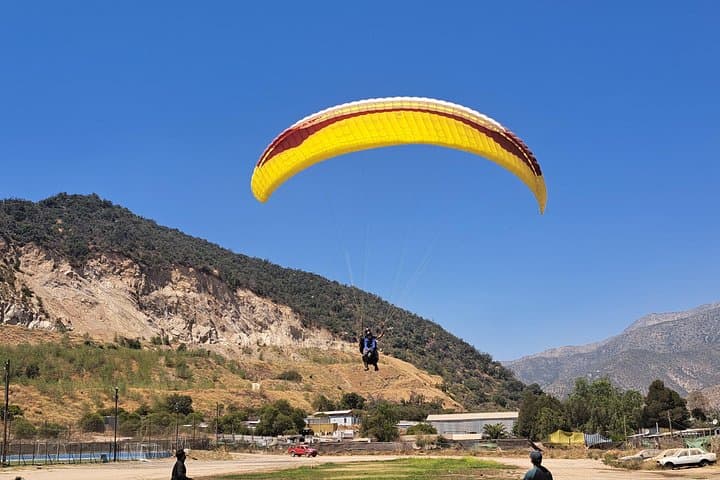 Private Paragliding Over Cajón del Maipo & Concha y Toro Wine Tour from Santiago photo 3