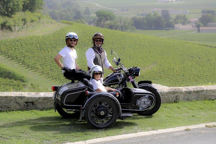 Sidecar Ride Through Saint-Émilion Vineyards — Private 1.5 Hour Tour with Wine Tasting