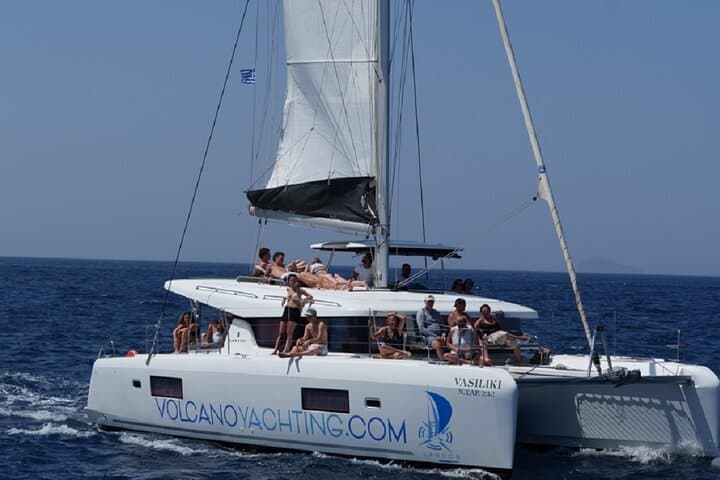Santorini Caldera Sunset Cruise: Swim Stops, Hot Springs & BBQ on the Water
