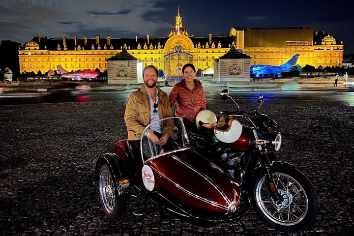 Paris Night Sidecar Tour: Private Vintage Ride with Wine photo 3
