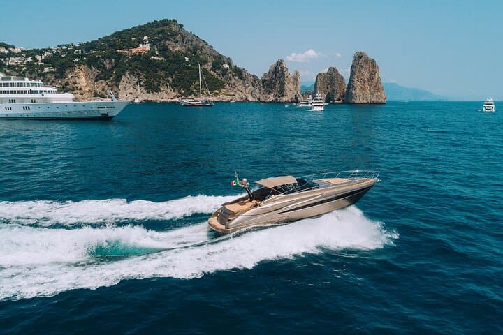 Capri private luxury yacht cruise from Sorrento — Riva Rivale 52 full-day charter
