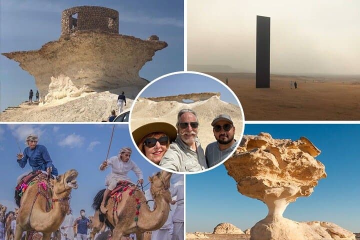 West Qatar Desert Tour: Mushroom Rocks, Camel Racing & Richard Serra Sculptures