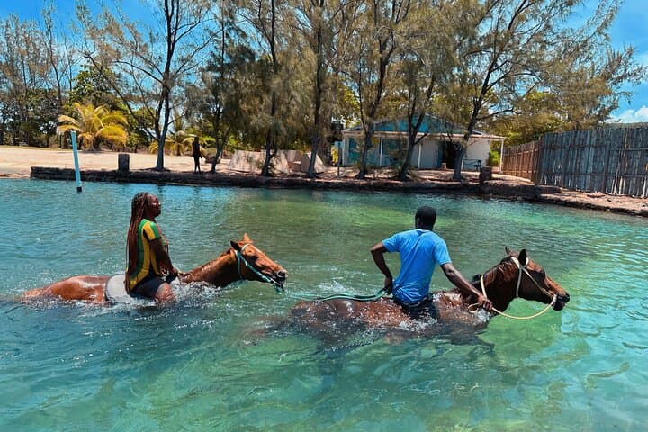 Montego Bay Bamboo Rafting & Horseback Swim — White River to Beach Adventure