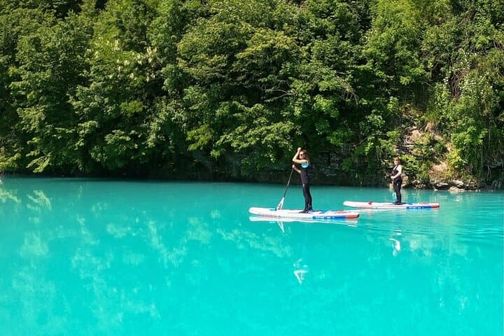 Half-Day Private SUP on the Emerald Soča River — Hidden Gorges & Cliff Jumps photo 2