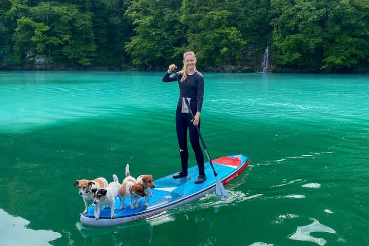 Half-Day Private SUP on the Emerald Soča River — Hidden Gorges & Cliff Jumps photo 3