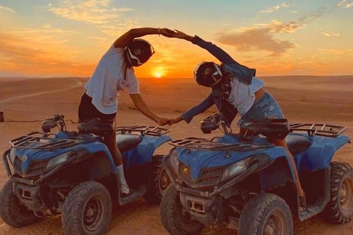 Agafay Desert Sunset Quad-Bike Tour from Marrakesh — Berber Camp Dinner & Fire Show photo 2