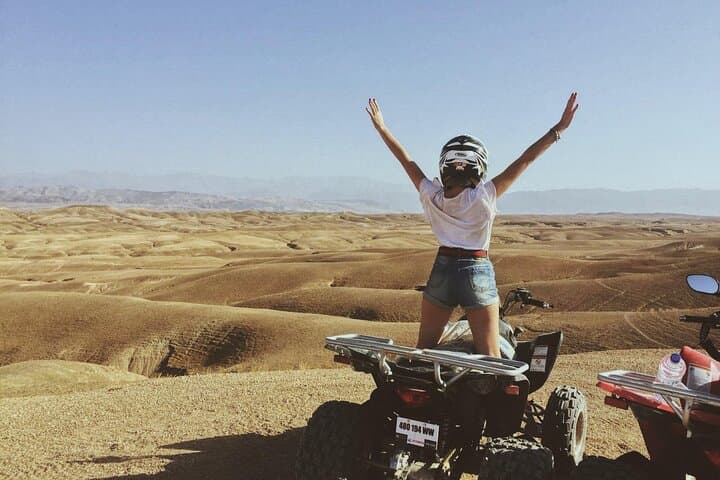 Agafay Desert Sunset Quad-Bike Tour from Marrakesh — Berber Camp Dinner & Fire Show photo 3